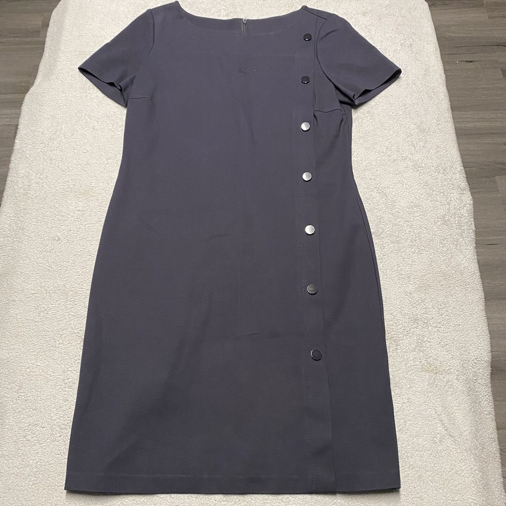 Tory Burch Gray Button-Accent Dress